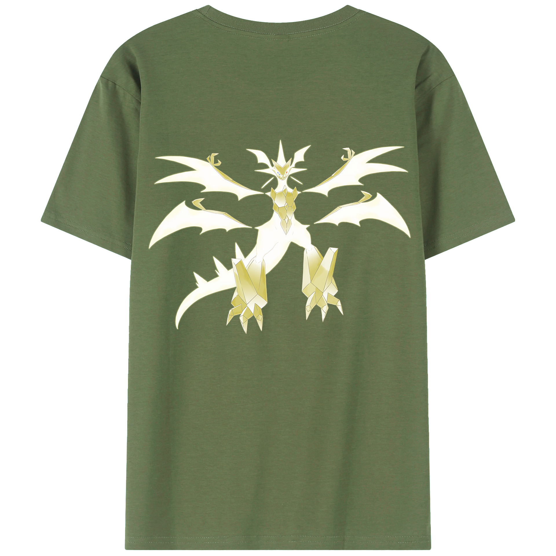 （画像用） ポケットモンスター Pokémon 綿100％ メンズ半袖Tシャツ（バックプリント） 通気性